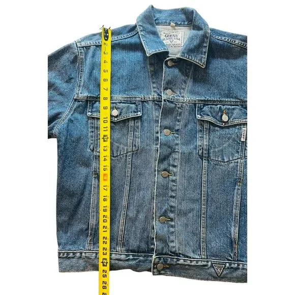 Vintage Guess Denim‎ Jean Trucker Jacket Men's USA Made SZ L Style 10807